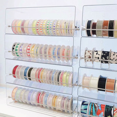 Transparent plastic ribbon storage rack, ribbon storage stand, ribbon storage box, collection box, floral art flower shop materials