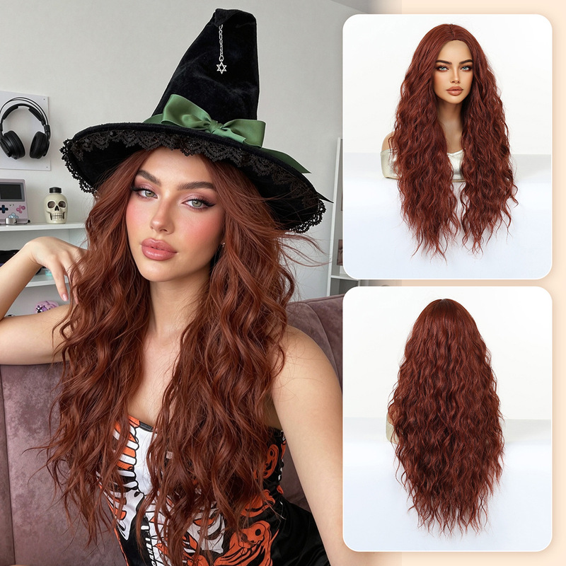 Cross-Border Hot-Selling Cosplay Wig for Women, Full Head Cover, Gothic Style, Colorful Long Curly Hair, Wholesale Cross-Border Hot-Selling Cosplay Wig for Women, Full Head Cover, Gothic Style, Colorful Long Curly Hair, Wholesale
