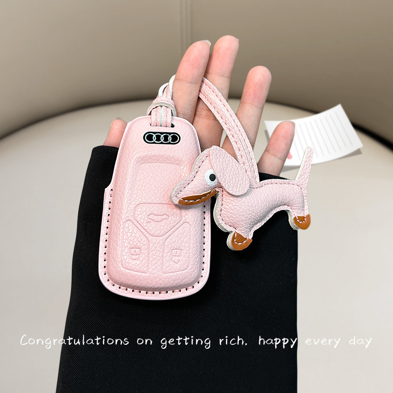 in stock for Audi a6l small fragrant style key cover a3/a4l/q5l/q3/a7l/leather/a5/q7 shell bag