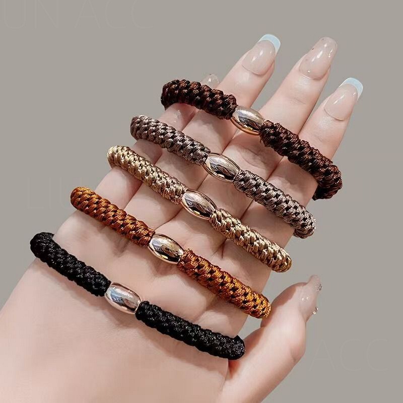 2025 new European and American simple high ponytail head rope high elastic durable rubber band hair band ball hair rope 2025 new European and American simple high ponytail head rope high elastic durable rubber band hair band ball hair rope