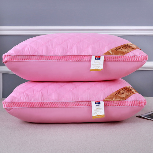 Wholesale Pillow Core for Hotel, Single or Double Use, with Starry Sky Pattern, Feather and Silk Pillow Core