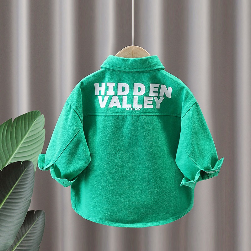 3941 niños Denim abrigo primavera y otoño 2023 nueva camisa de los niños ropa guapo otoño ropa calle frita moda