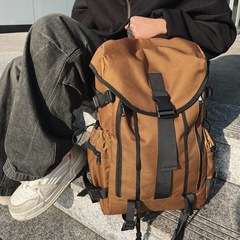 跨境休闲潮牌情侣旅行双肩包轻便有型出街男女背包大容量学生书包