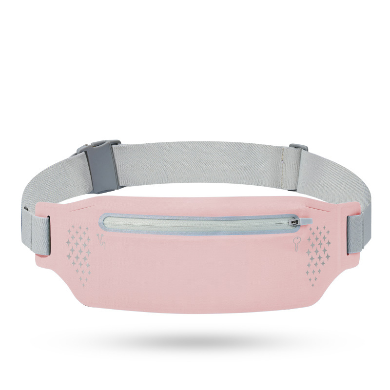 Directo de fábrica a prueba de agua Lycra ajustado ultra-Delgado bolso de la cintura voltaje al aire libre doble cremallera deportes corriendo teléfono móvil bolso de la cintura