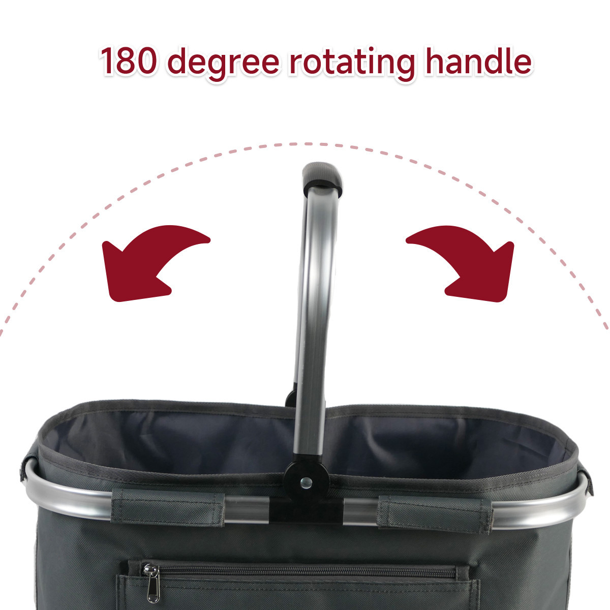 Transfronterizo nuevo aislamiento de la cesta de picnic plegable bolsa de hielo al aire libre bolsa de comida rápida portátil cesta de compras de picnic portátil