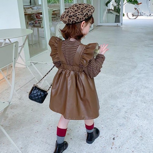 Set of 2 Girls' Skirts  Trendy Children's Spring and Autumn Small Sleeve Girl Fashion two-piece set D65