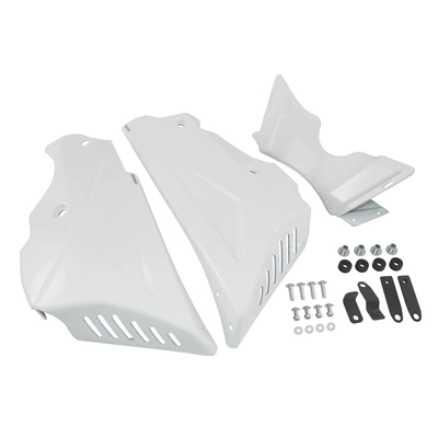 Motorcycle front windshield: Headlight Cover, Wind Deflector - lower-air-deflector-white