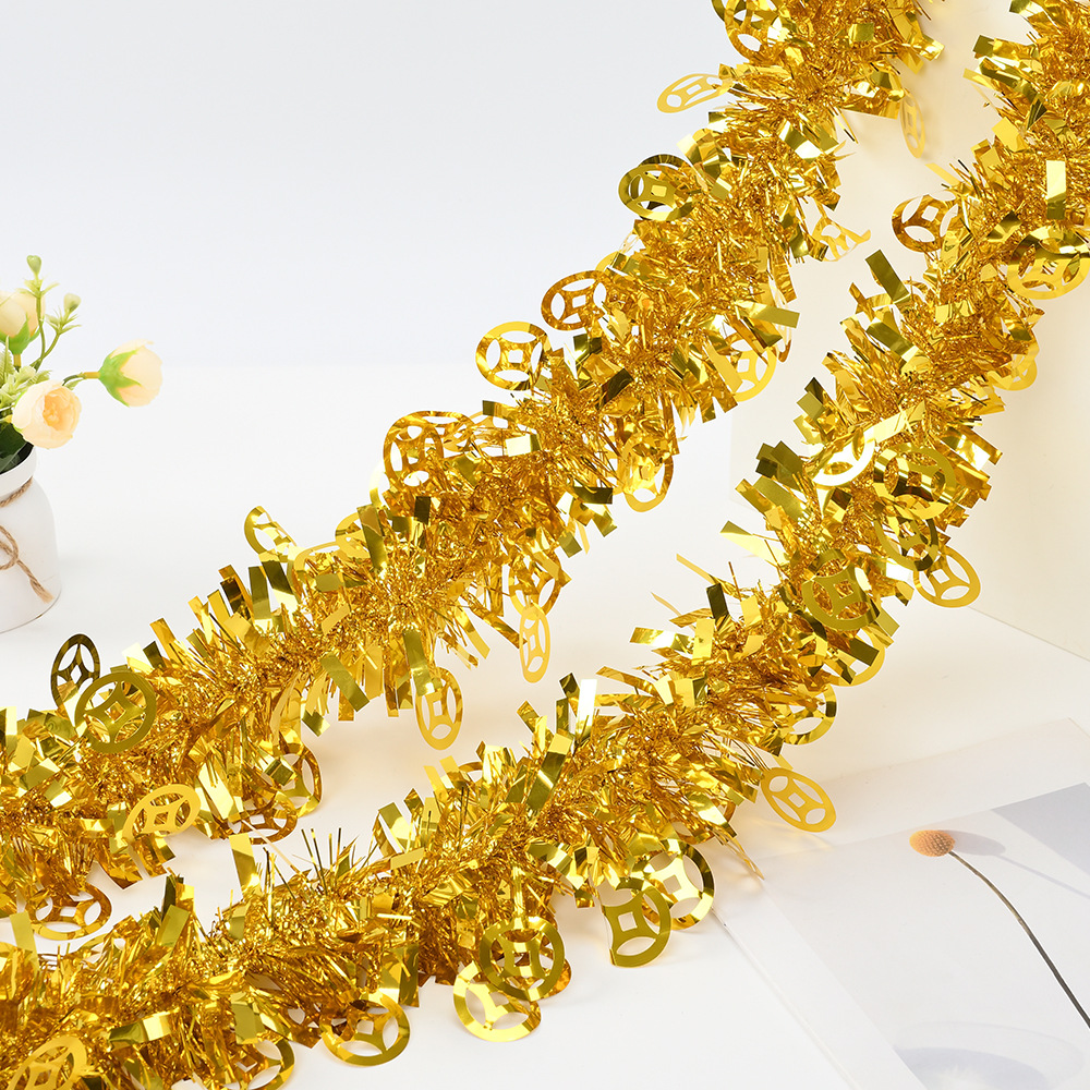 Festival Qingming al por mayor tira de cobre colgante espuma tira de lana 2m 9cm atmósfera artículos decorativos multicolores