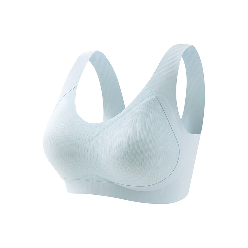 Gran tamaño ligero y delgado sin marcas de soporte suave ropa interior damas sin anillo de acero recopilación sujetador anti-caída soporte superior fija copa sujetador