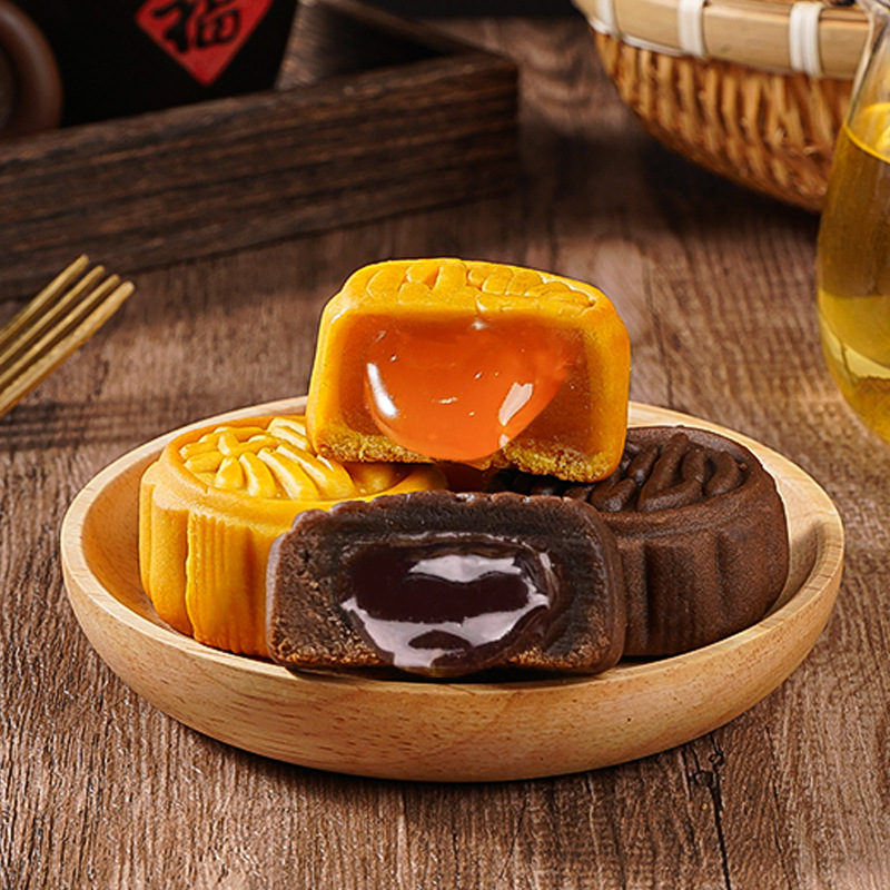 港式奶黄流心月饼国潮散装多口味蛋黄巧克力榴莲味团购送礼中秋节|undefined