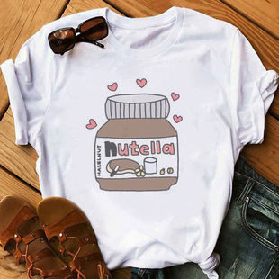 Cross-border supply hot sale summer European and American women's printed loose short-sleeved T-shirt top