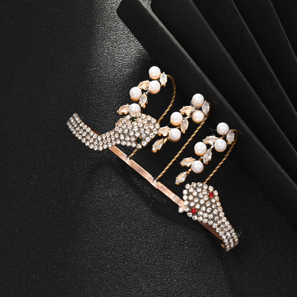 Nueva sensación de diseño de diamante completo brazalete de serpiente personalidad abierta brazalete de zircon accesorios de moda Brazalete mujer