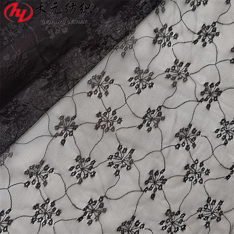 爆款弹力蕾丝面料柔软亲肤平版连线小花提花网布女装打底内衣花边