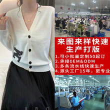 找工厂毛衣生产加工贴牌打版秋冬季厚针织衫女定做复古风潮源头