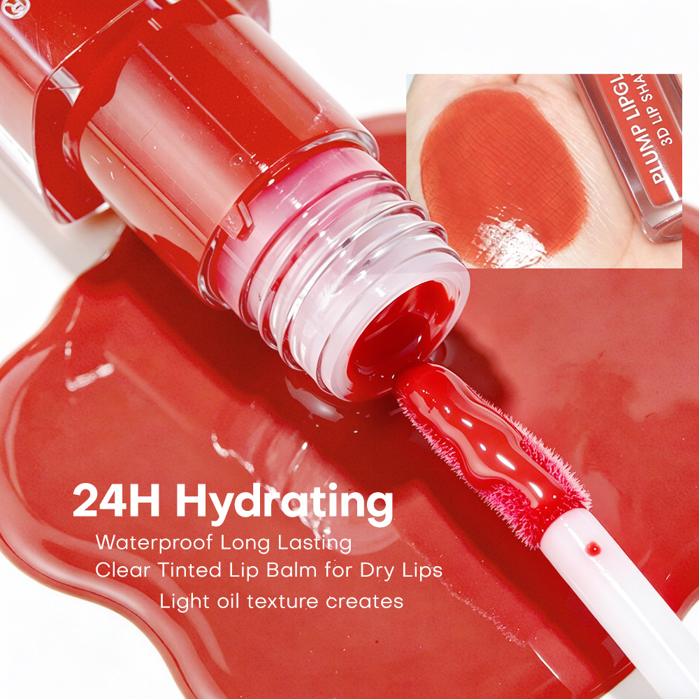 Esmalte labial de espejo transfronterizo, esmalte labial de agua, fácil de colorear, labio de tuck, color de brillo labial impermeable, color de lápiz labial líquido