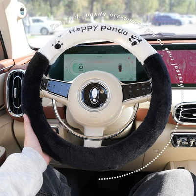 Winter cartoon car steering wheel | Steering wheel cover