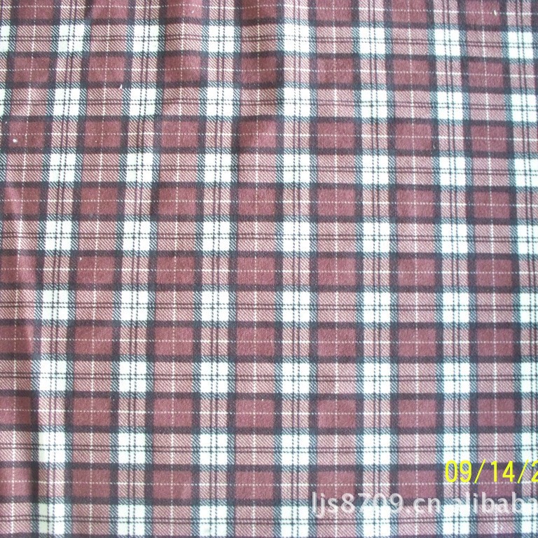 0.5毛高超柔格子花型印花服装面料家纺面料超柔纸印花分散印花转