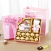 Fuchsia acrylic gift box, 25 cells
