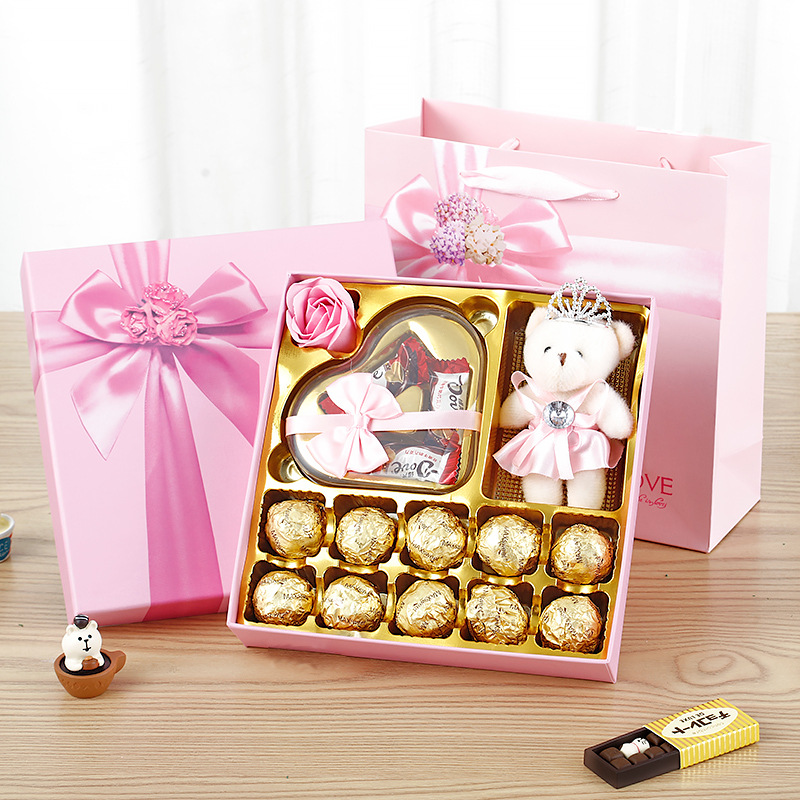 25 쌍 핑크 초콜릿 선물 상자
