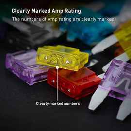 130个 颜色：图片色 材质：锌合金/塑料  5-30A 锌片 小号汽车插