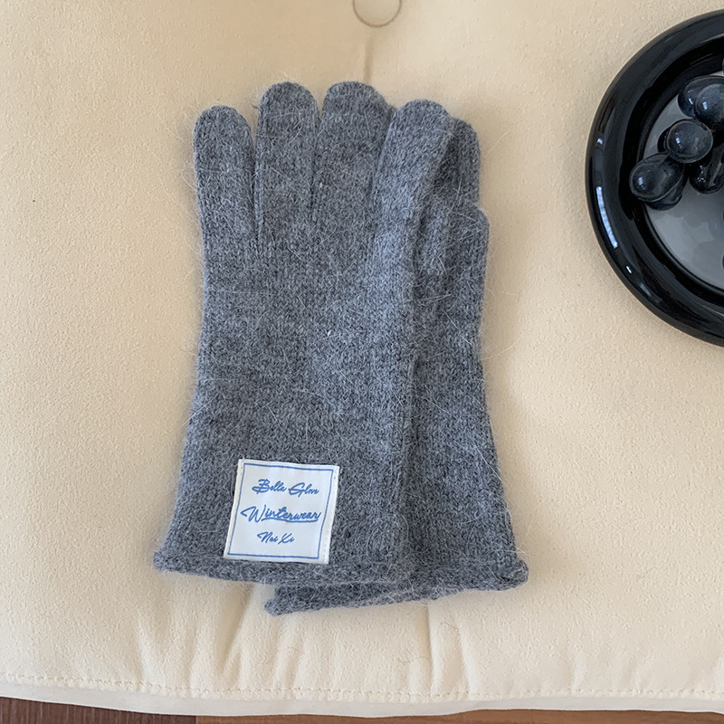 Sombrero bufandas mujeres otoño invierno pantalla táctil coreana lana de punto dedos guantes cálidos bufandas set al por mayor