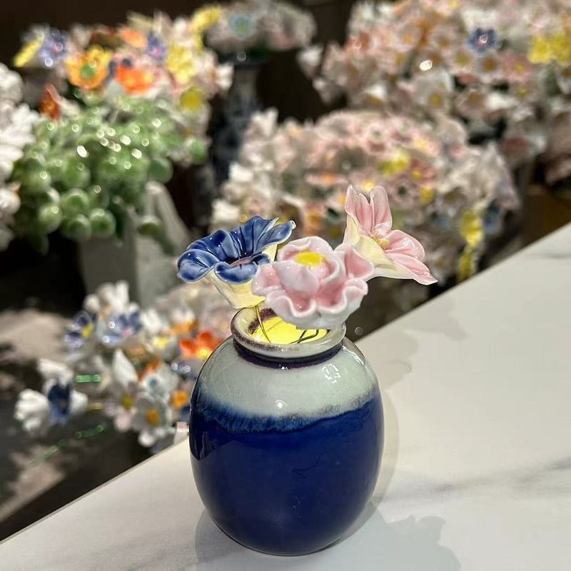 景徳鎮セラミックフラワーバレンタインデーデスクトップ装飾品卒業記念ギフトクリエイティブ誕生日ギフト教師の日のギフト|undefined