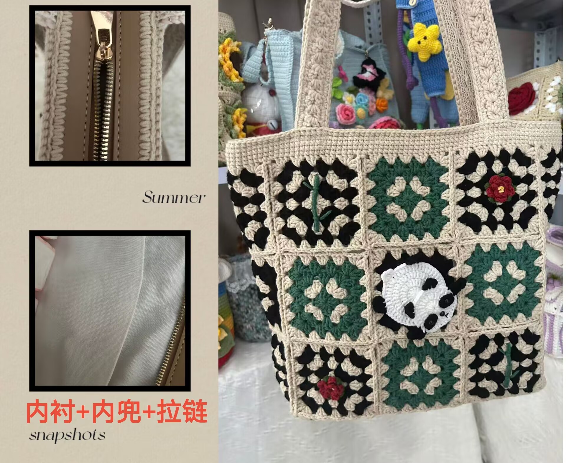 Estilo elegante y digno, ropa de gancho, bolsos de fresa, bolsos de teléfono móvil para la familia y las vacaciones. image 62