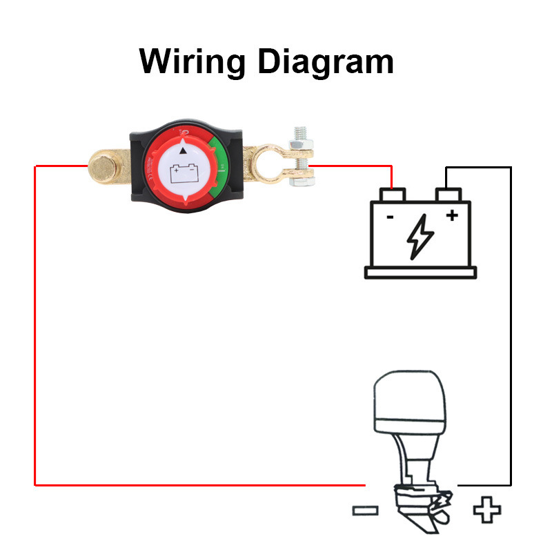 Power Cut-Off Main Switch, Power-Off Switch, Hexagonal Knob, Car Modification Extension Accessories, Power Battery Switch
