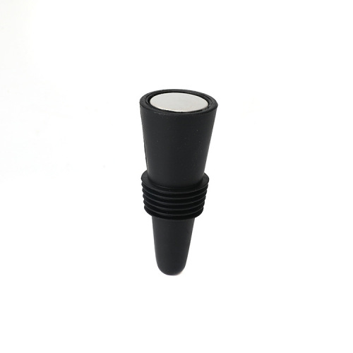 Wholesale Manufacturer Creative Food Silicone Stainless Steel Red Wine Stopper Conical Kitchen Beer Seasoning Bottle Stopper with LOGO Printing