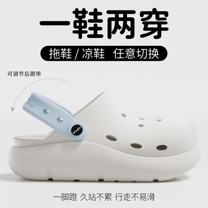 Height-Increasing Non-Slip Clogs for Women, Summer 2026 New Style, Dual-Wear Closed-Toe Versatile Sandals, Trendy Women's Fashion