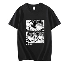 野良神夜斗大码薄款透气情侣学生跨境圆领短袖T恤anime T shirt