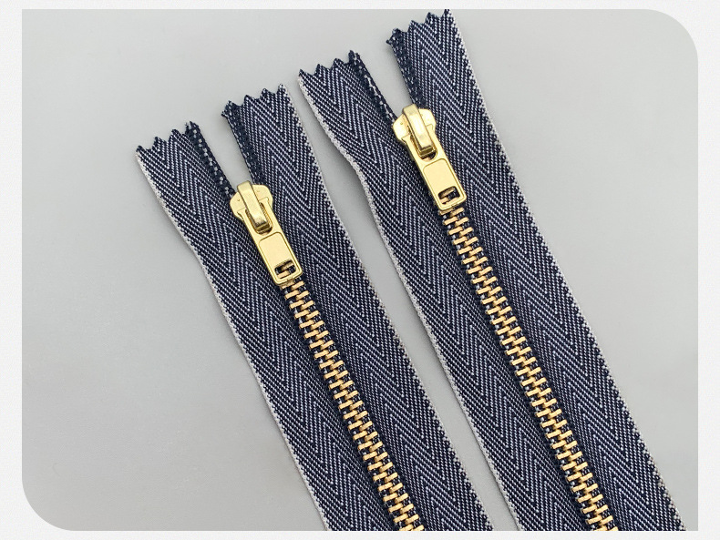 4号闭尾金属拉链，4#牛仔布拉链，自动头闭口拉锁