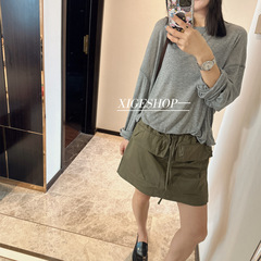 リヨセルテンセル薄くて涼しい日焼け止め長袖 Tシャツ女性の夏ルーズレイジーラウンドネックプルオーバーマスク Tシャツ