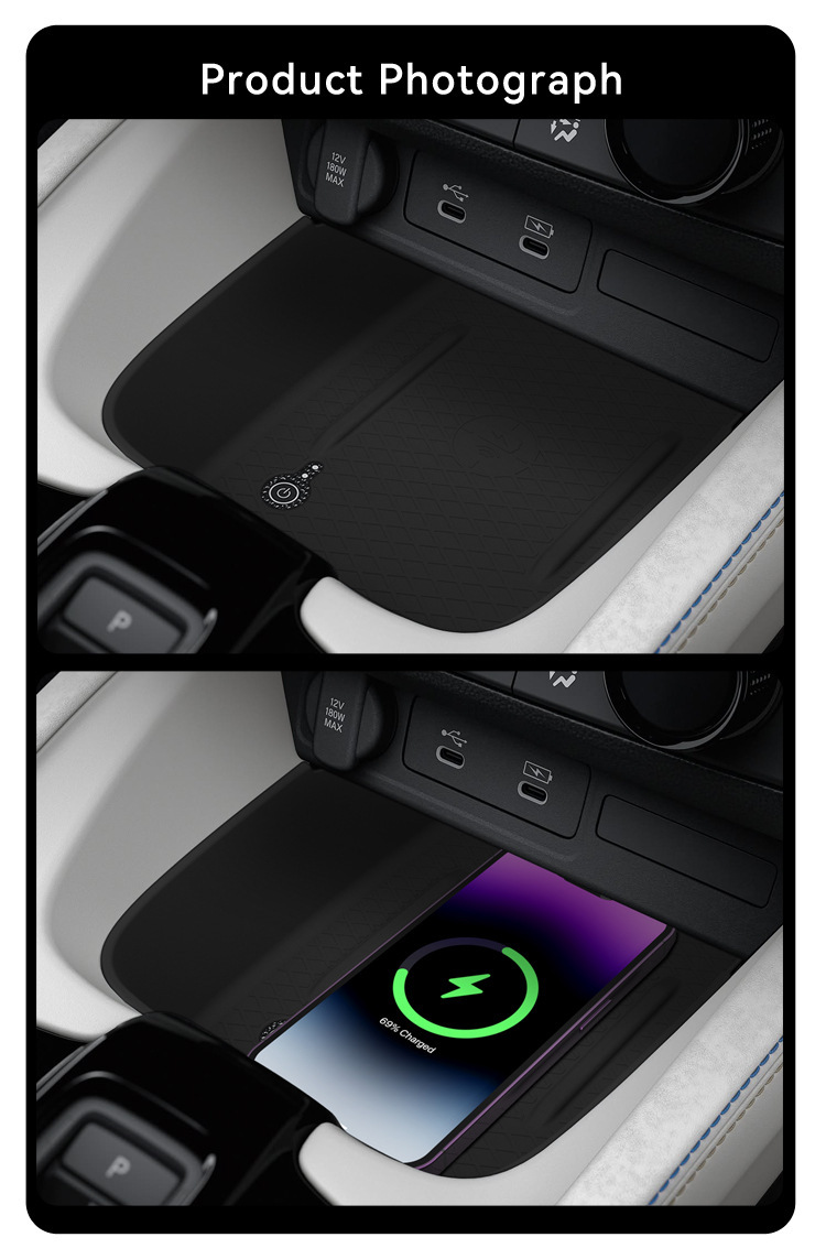 Suitable for 25 models of Road Prelude, wireless charging silicone anti-slip mat, central control protection, car accessories, modification parts