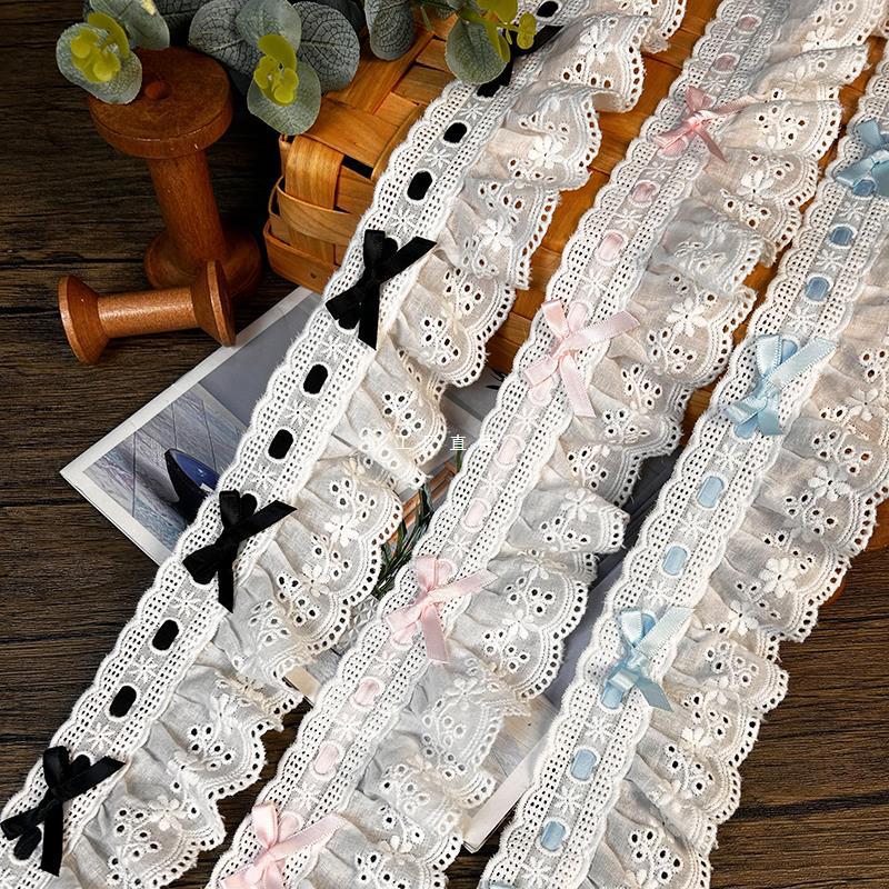 Bowlon lace wearing woven lace folds wedding dresses