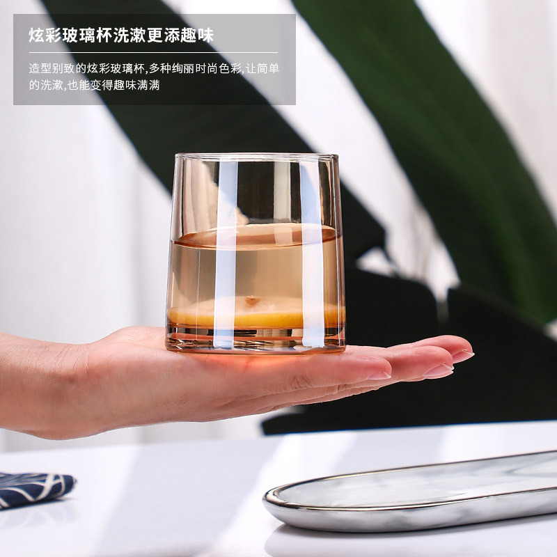 Hotel de vidrio enjuague bucal copas de cepillo de dientes conjunto de tazas de lavado de cepillo de dientes Nordic inins taza de agua hotel doméstico