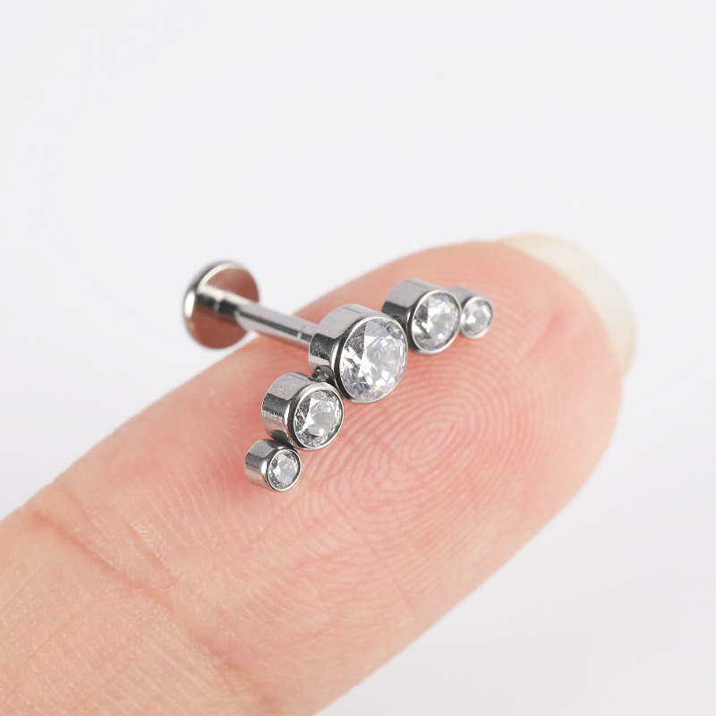 Labret piercing jewelry detail image