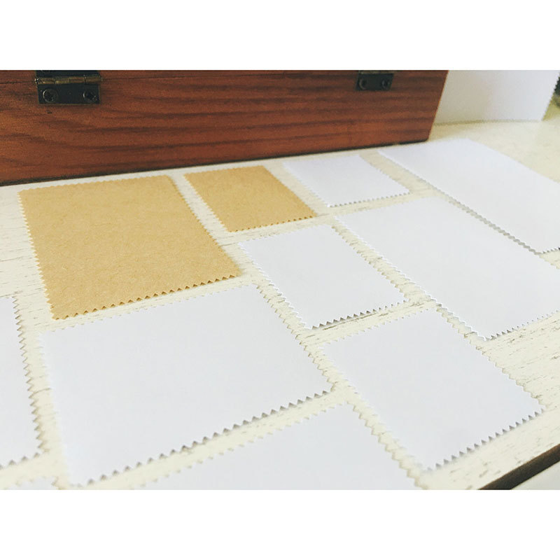 邮票贴纸可手绘书写仿复古diy锯齿边框背胶手账装饰创意纸品厂家