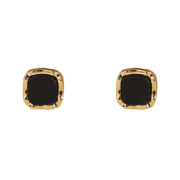 Black geometric square small sophisticated design fashionable…