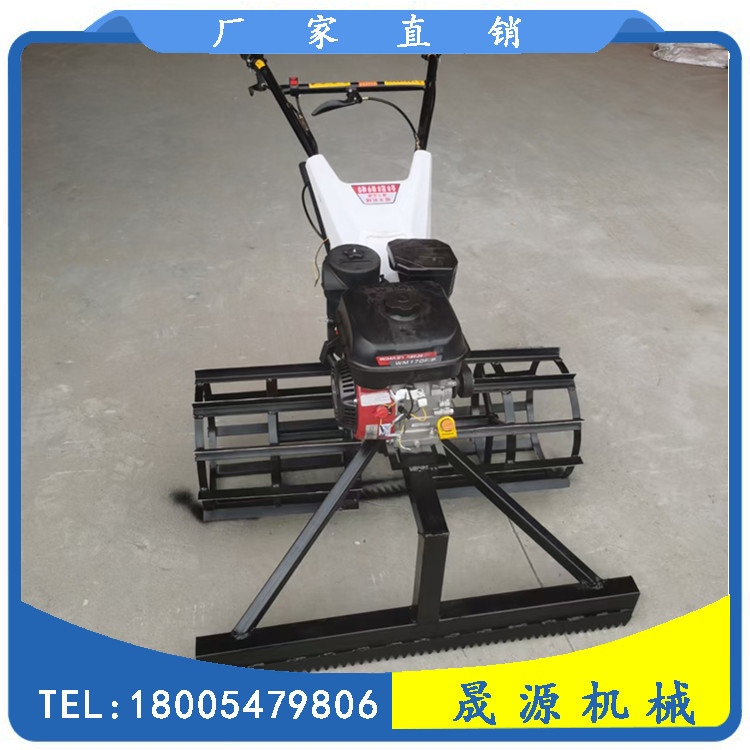 手扶式混凝土摊平机小型汽油混凝土马路扒灰机内燃式水泥摊铺机