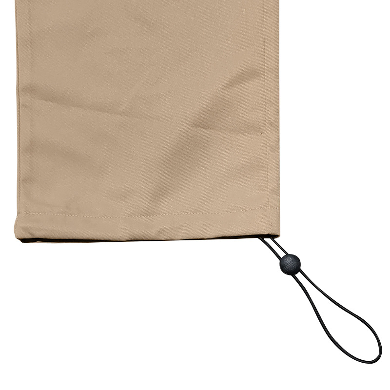 Herrenbekleidung Gewebte Stoffhose mit Kordelzug und mehreren Taschen, einfarbig, lässige Arbeitshose_voghion.com