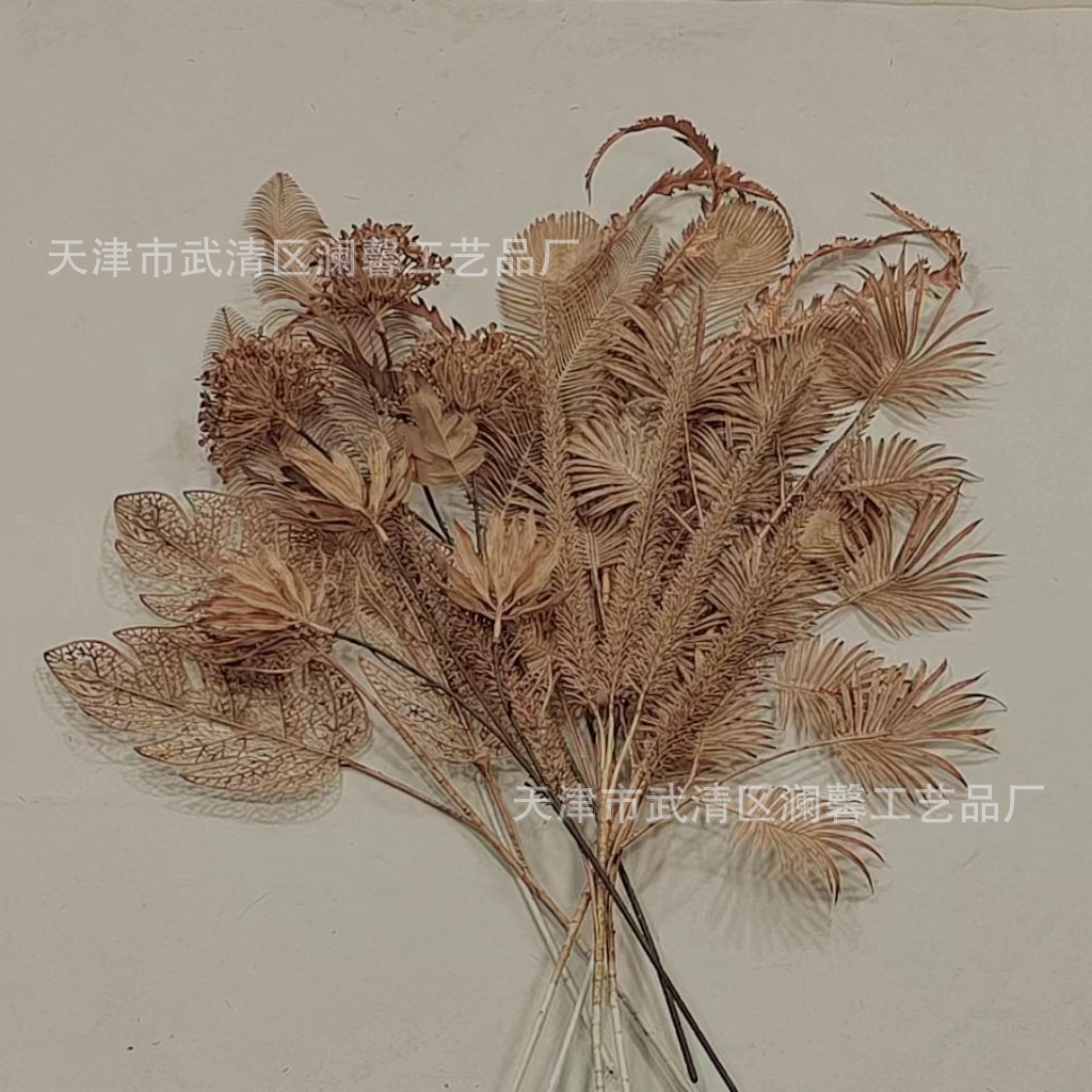 浅咖色塑料仿真花婚庆礼堂吊顶花排装饰插花家居酒店布景假花