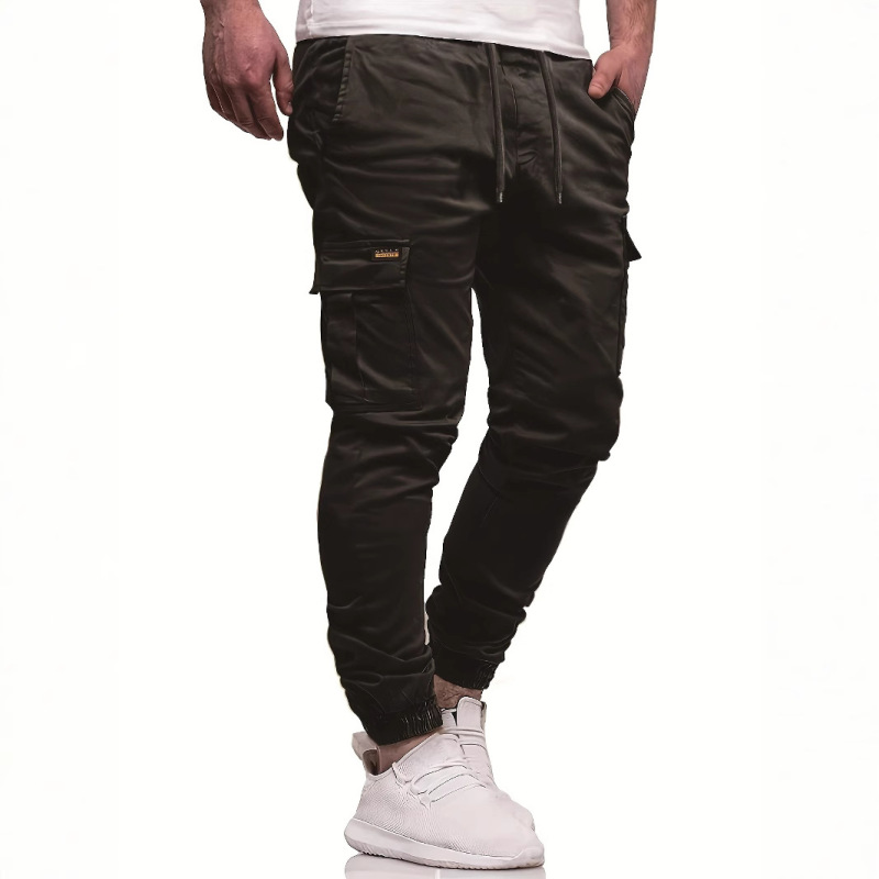 Cross-Border Pants Autumn and Winter Thick Joggers New Casual Multi-Pocket Cargo Pants Men's Trendy Outfit Jogger Pants