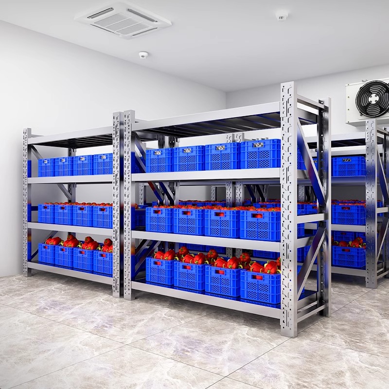 304不锈钢仓储货架仓库厨房冷库地下室重型储物架商用多层置物架