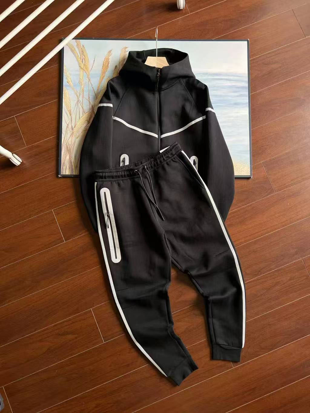 24SS Air Layer Cotton Quarter Shorts Conjuntos deportivos de algodón con capa de aire de pegamento reflectante