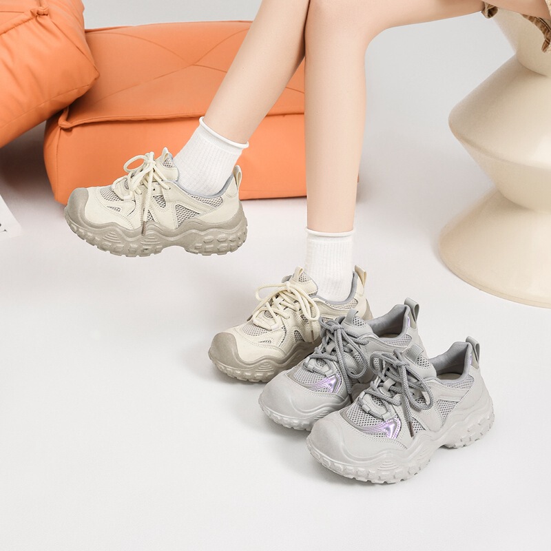 Zhr Retro Dad Shoes for Women 2026 Spring and Summer New Breathable Mesh Casual Shoes Thick-Soled Outdoor Sports Shoes Zhr Retro Dad Shoes for Women 2026 Spring and Summer New Breathable Mesh Casual Shoes Thick-Soled Outdoor Sports Shoes