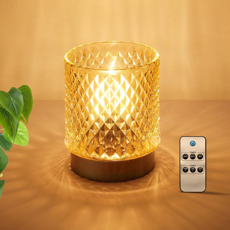 Battery-Powered Cordless Table Lamp for Corner Living Room, Led Bulb Decorative Bedside Lamp, Small Night Light, Touch-Activated Aroma Lamp