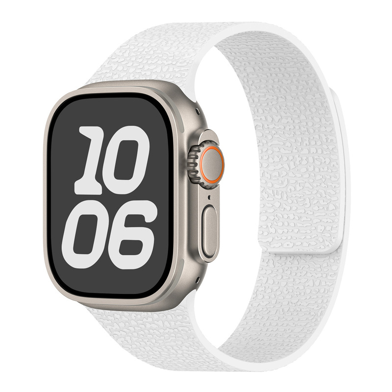 Apple Watch1-11世代/Ultra1-3/SE3に適しています。ライチ柄のソフト磁性シリコンストラップです。|undefined