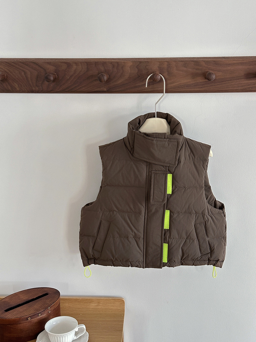 Otoño y invierno para niños chaleco de pluma chaleco de pluma chaleco de herramientas de chaleco de pluma para niños y niñas chaleco de ropa para niños un cabello