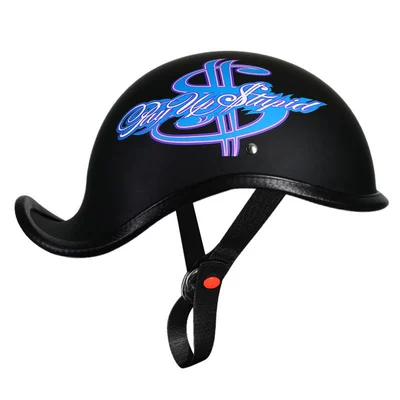 Motosiklet kaskı (dəbilqə) — Breathable Electric Vehicle Riding Helmet - a-sao-dumb-black-blue-gold-m